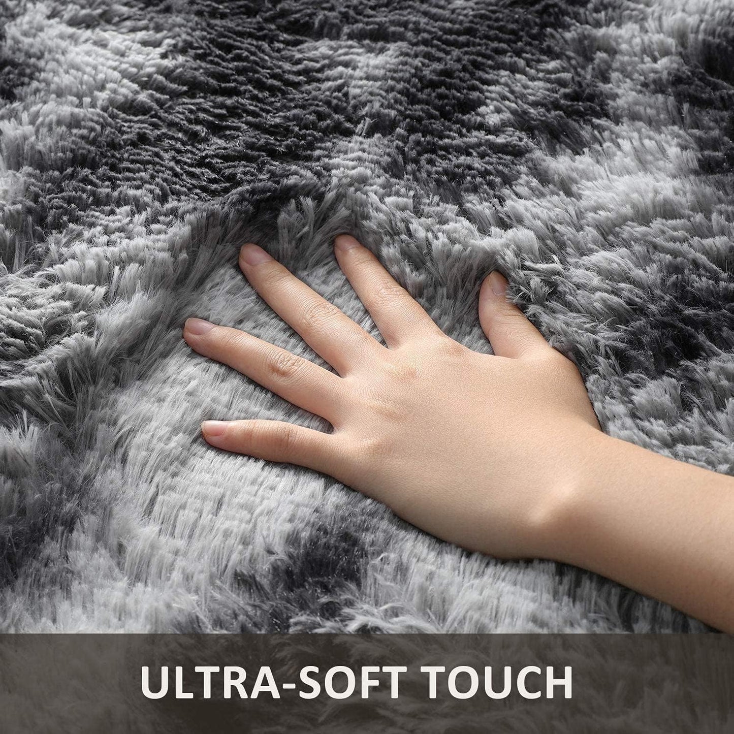 Fluffy Rugs Anti-Slip Large Shaggy Rug Super Soft Mat Living Room Bedroom Carpet
