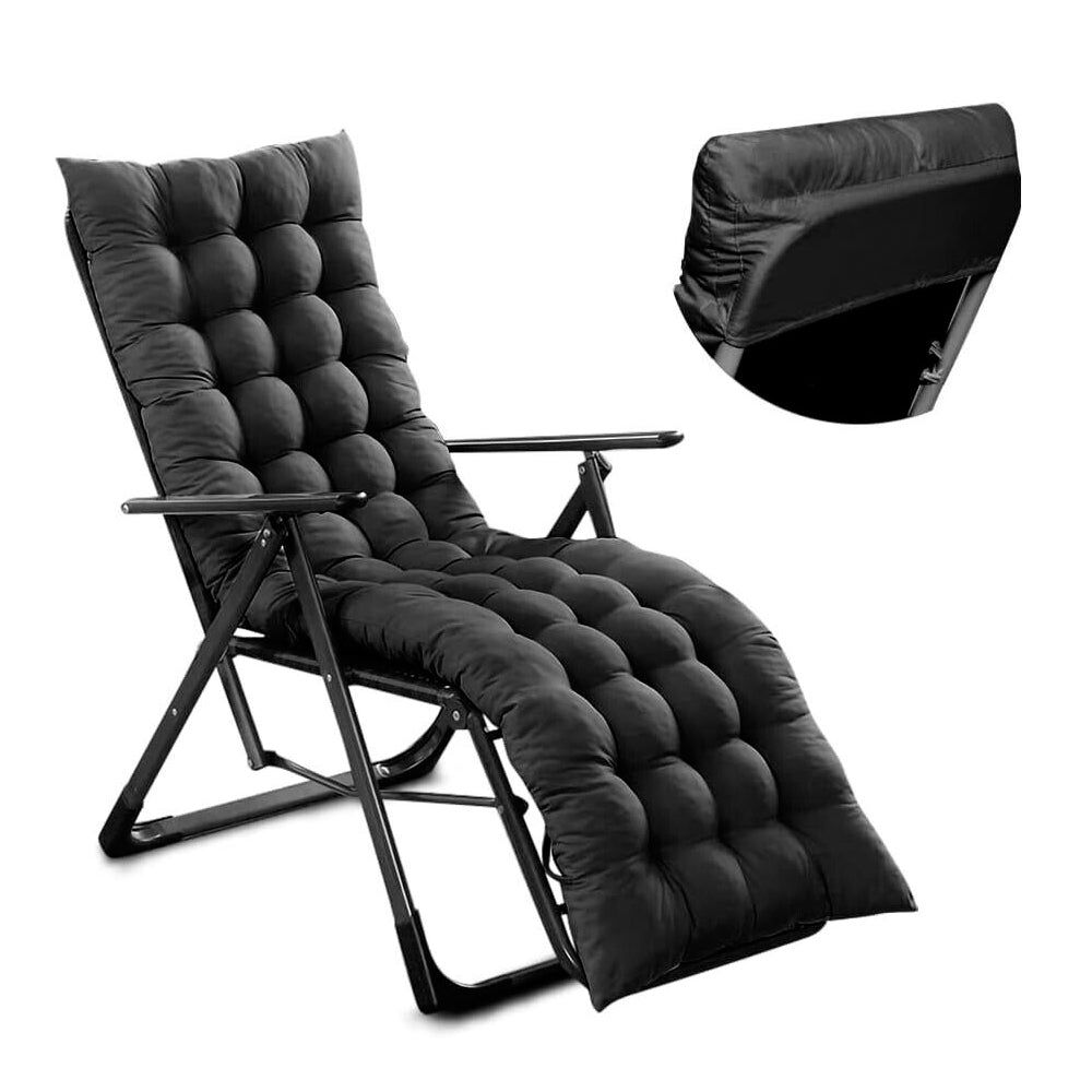 Sun Lounger Cushion Bench Chair Sunbed Garden Recliner Replacement Anti Slip