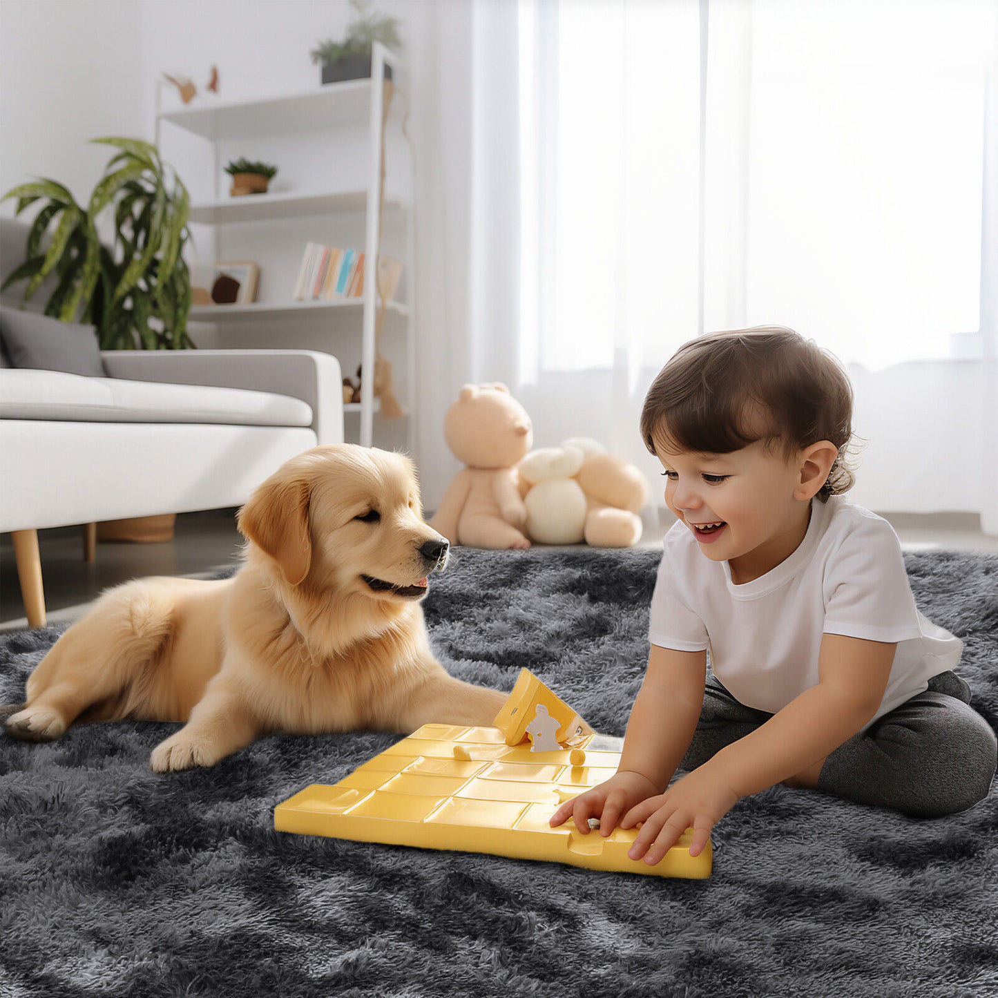 Fluffy Rugs Anti-Slip Large Shaggy Rug Super Soft Mat Living Room Bedroom Carpet