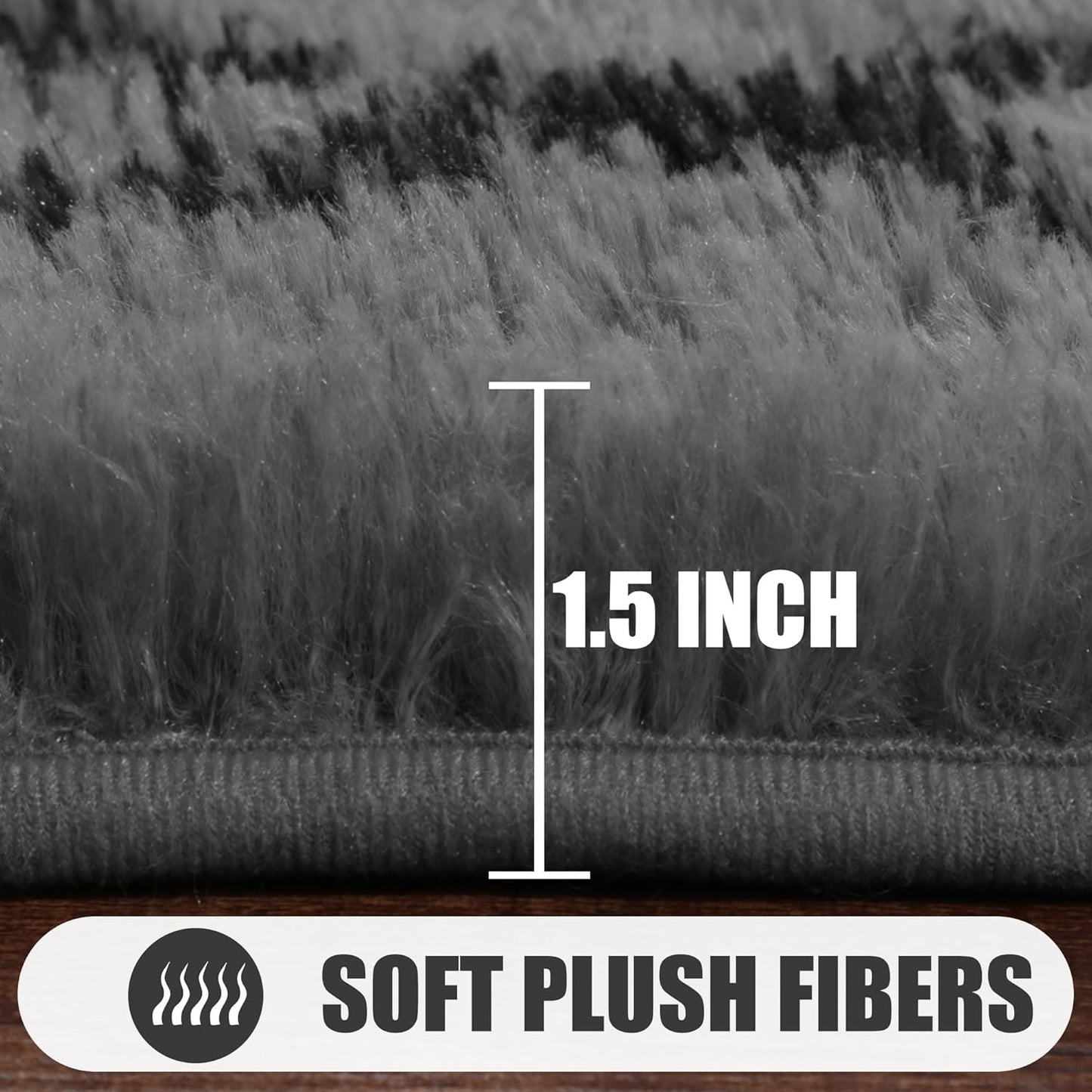 Fluffy Rugs Large Shaggy Rug Bedroom Living Room Anti Slip Soft Carpet Floor Mat