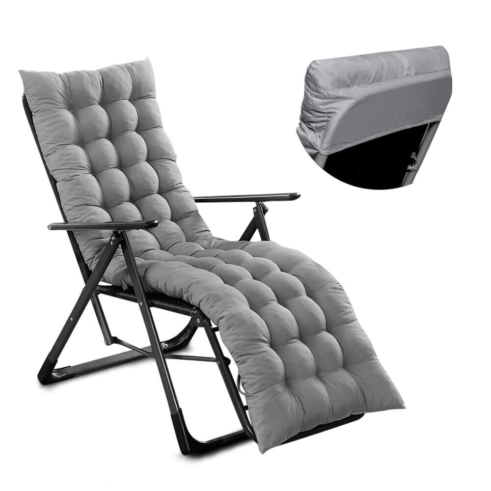 Sun Lounger Cushion Bench Chair Sunbed Garden Recliner Replacement Anti Slip