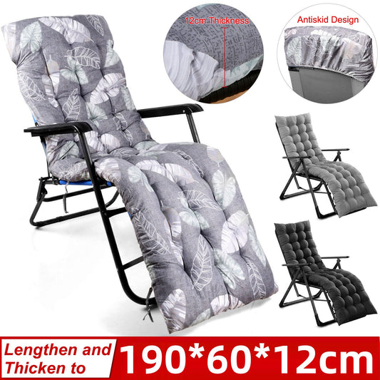 Sun Lounger Cushion Bench Chair Sunbed Garden Recliner Replacement Anti Slip